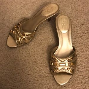 Cole Haan Air Hadley Slide /Gold 9.5